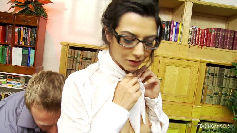 Teasing Angels: After the lonely book signing event the brunette comforts the...