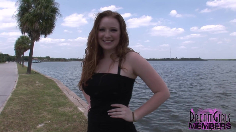 Dream Girls: Kelsey Flashes Her Big Natural Tits and Hot Pussy in...