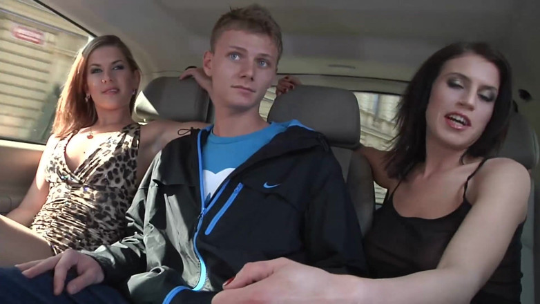 German amateur - 100% German hardcore videos: Two milf pick up young guy and fuck him in...