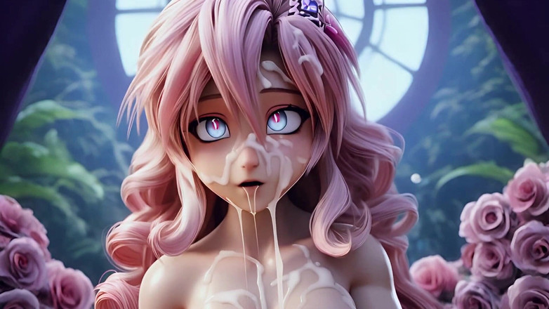 Total Sluts: Lucky Star Hentai Waifu: 20yo Blonde-pink Twin-tail dziwka Begs dla Monster...