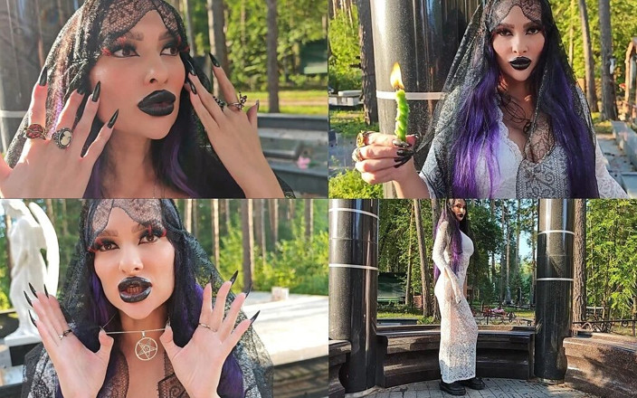 Princess18_: Gothic Witch Wanders the Cemetery, Performs Black Magic Rituals, and...