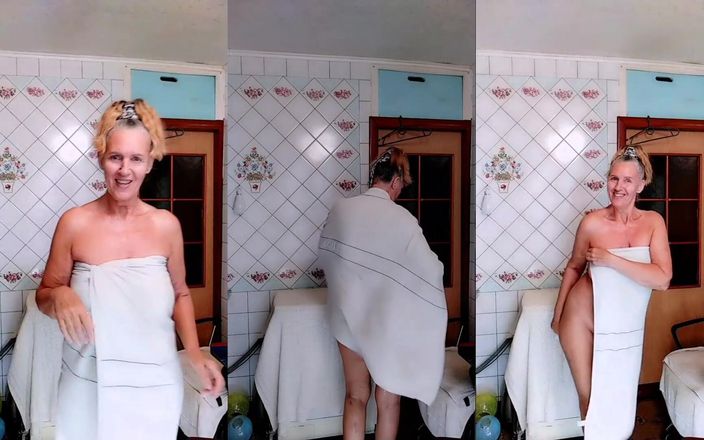Lukerya: Hete huisvrouw Lukerya in witte kanten lingerie