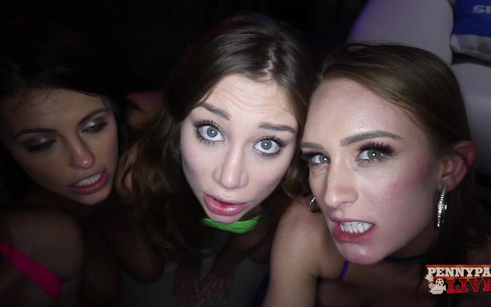 Penny Pax: Penny Pax and 3 hungry sluts hot big cock worship