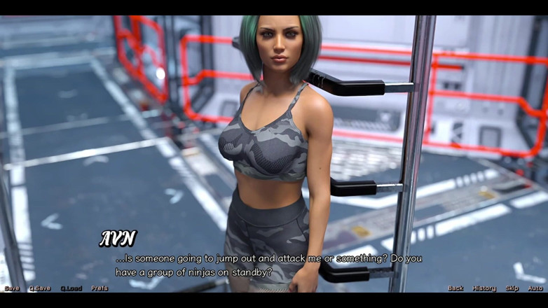AVN Teller: Stranded nella space - la ragazza militare con grandi tette e...