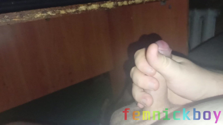 femnickboy: Fat Dude Jerks off His Veiny Cock and Cums