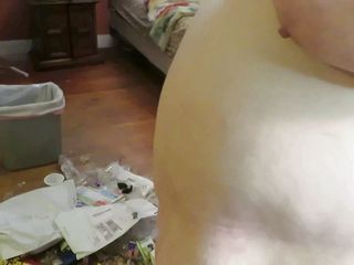 BBW nurse Vicki adventures with friends: Sweeping and picking up trash with my ass in your...