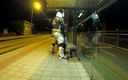 Dada Deville: Quick Risky Sex at Bus Stop with Squirt Orgasm and...