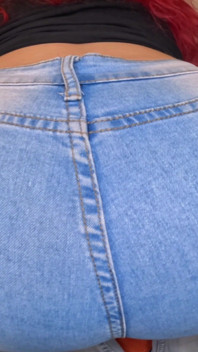 Redhead Jeans Lap Farts POV - Rubbing on Your Dick