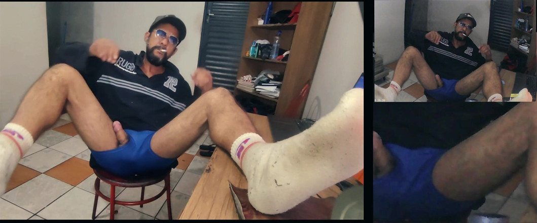 Stink HairyMale: Me in White Used Socks