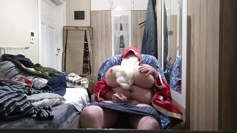 Busenmann: Santa Claus melancap dengan payudara besar