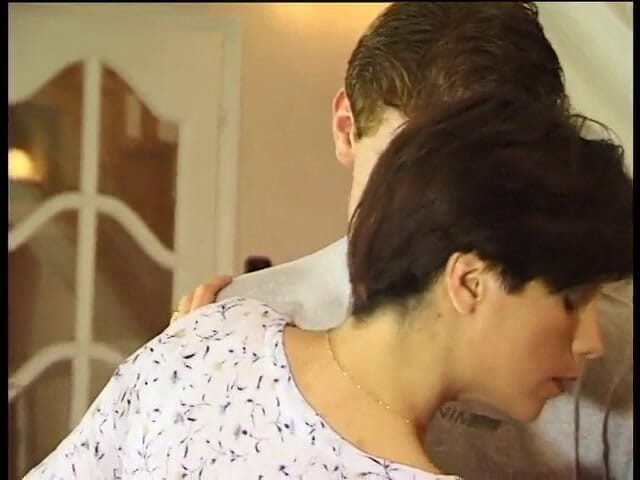 Prego Twats Need It: Pregnant brunette lady gets fucked by young fella