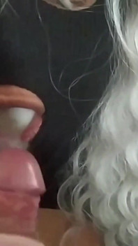 Big-titted Slut Enjoys Sucking Three Cocks That Fill Her Mouth with Lots of Hot Cum.