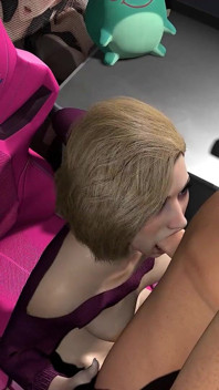 Fucking a Blonde Girl on a Gaming Chair