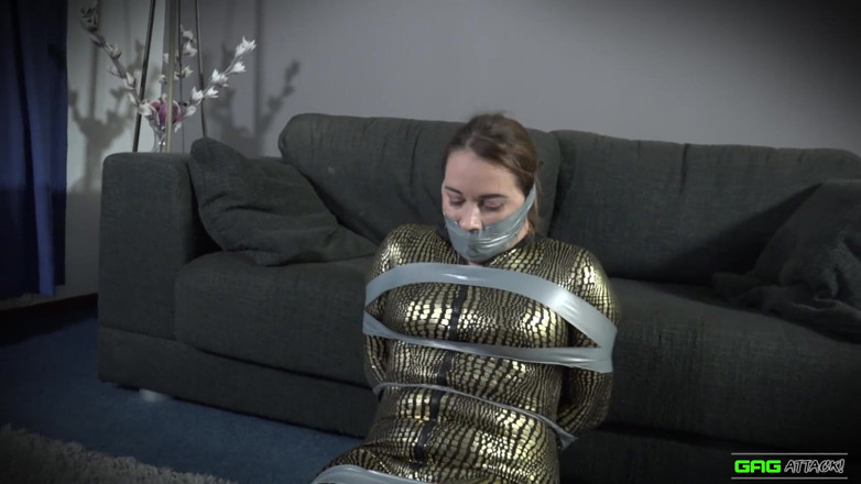 Gag Attack: Olga - Catburglar in Tape Bondage