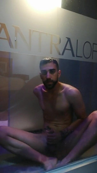 LuckyGuyLover: Putting on a show in a glass bath