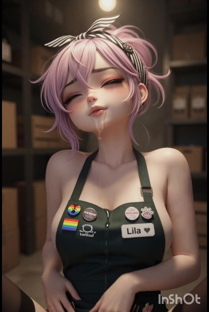 Wertstofsamler: Hot Sexy Tiny Barista Is Waiting for Her Customer, Mastubrating