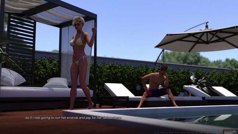 AVN Teller: 여름 향기 #1 - 수영복을 입은 거유 금발 의붓여동생 이브를 만나다