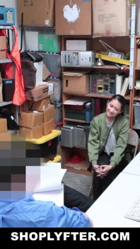 Known crook Jade Noir taken to the back room for a strip search