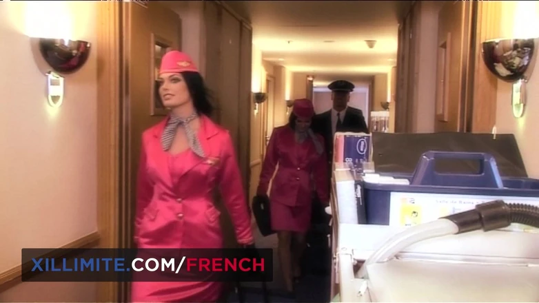 French girls at work: Orgy Between Crew Members