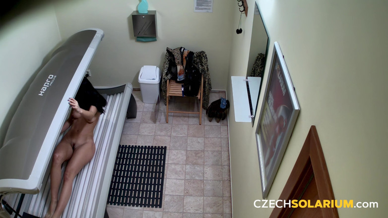 Czech Solarium: Czech Solarium 52: Model Strips Down for a Sexy Camera Show...