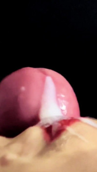 Slow Motion Finale. Close-up of a Milking Hole Receiving a Big Load.