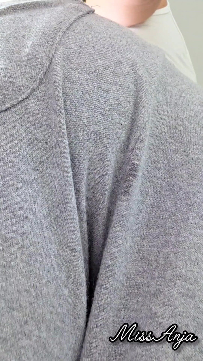 MissAnja_FH: 내 회색 스웨트팬츠를 입은 땀에 젖은 시끄러운 후장