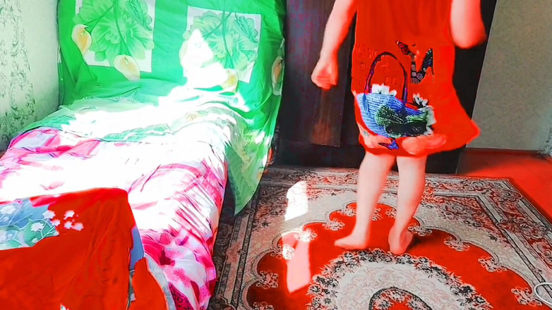 Kitty_Cross: Soft Sissy Twirling Skirt in Cozy Warm Bedroom