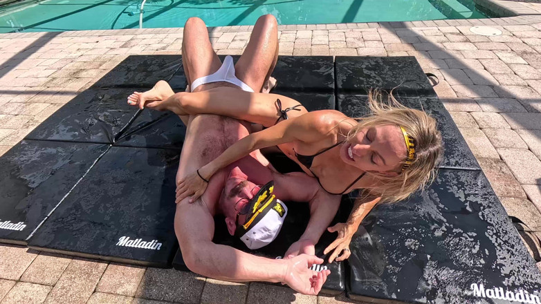 Lora Cross: Mixed Wrestling - Lora Cross Vs Kenny Kumshot the Champion
