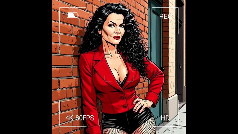 Octopussy Lovers Club: Casting dla 40-letniej Seksownej dziwki. Karykatura. MILF Czarne pończochy