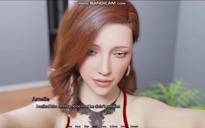 Divide XXX: 가슴 문제 - 사랑하는 아줌마 Amelie Lewd 핫한 빨간 드레스