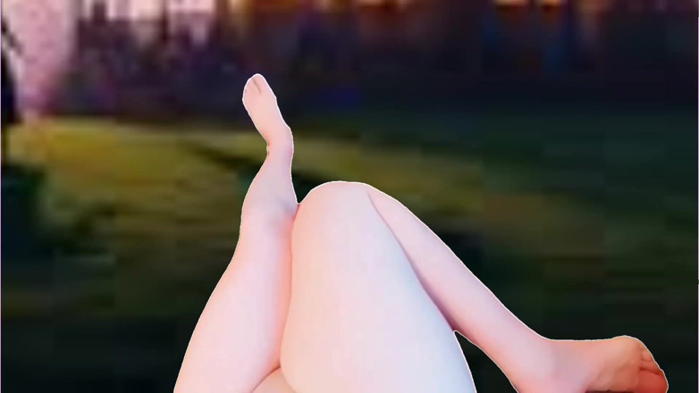 Kitty_Cross: 1 Hands-free Cumshot Cute Legs White Thighs Shemale