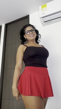 My Girlfriend Comes Home From the Gym and I Show Her How to Stretch Her Tight Pussy with My Big Cock