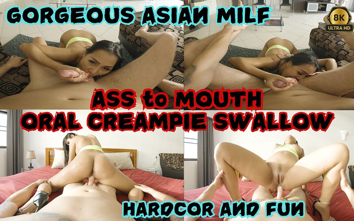 AsianSexVR: 후장과 입으로 질싸 삼키기