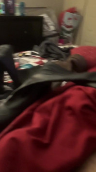 Big Stepdaddy Bust All Over Her Leather