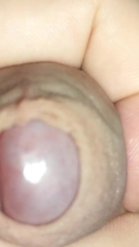 Close up Masturbation Uncut Cock and Cumshot