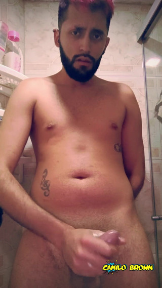 Camilo Brown: Jerking off in the shower till I cum then I...