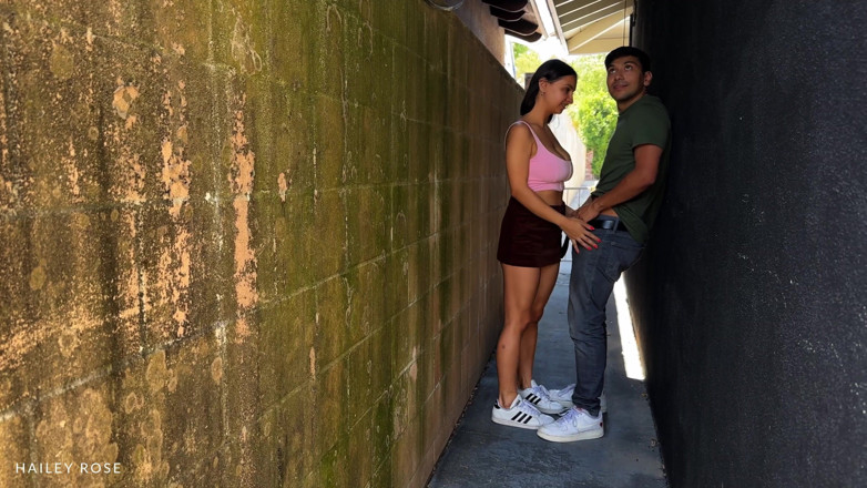 Hailey Rose: Fucking in Dark Alleyway - Busty Latina Public Streets - Hailey Rose