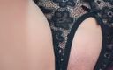 Hot blondy girl: Hotblondygirl Stunning Black Lingerie Fingering Little Tight Pussy and Shows...