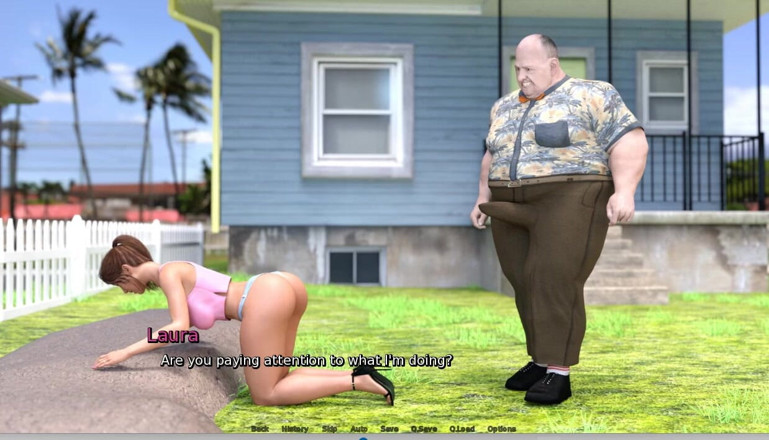 XXX Games Bunk: Laura lustvolles geheimnis - gameplay - rollenspiel - hilft nachbarin, dusche