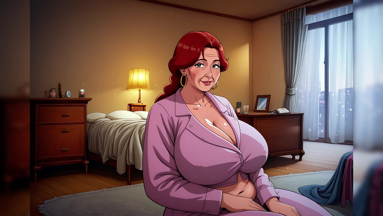 AI Porn: Ai MILF Si rambut merah di rumah