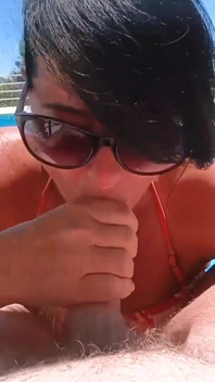 Public! Fucked at the Hotel Pool!