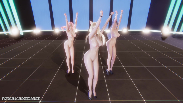 3D-Hentai Games: [mmd] Twice - parla che parla Ahri Seraphine Kaisa sexy spogliarello...