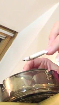 Smoking 3 Cigarettes in Lingerie!