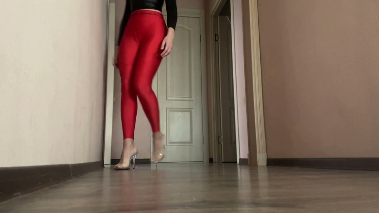 Skinny_lady69: 손가락 스냅, 쪼이는 레깅스 Domme 끊김 없는 루프를 클릭하는 발 뒤꿈치