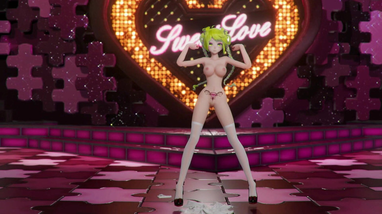 Smixix: Hatsune miku shake it lied Ausziehender tanz, hentai Mmd 3D blonde...