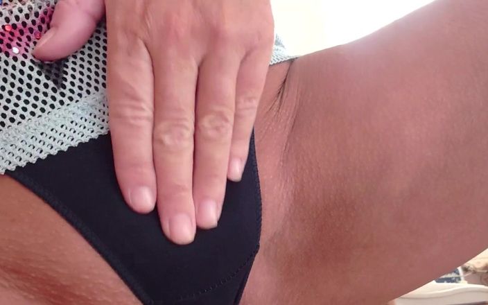 Gspot Productions: Rubbing off and fingering in my thongs, wishing you a...