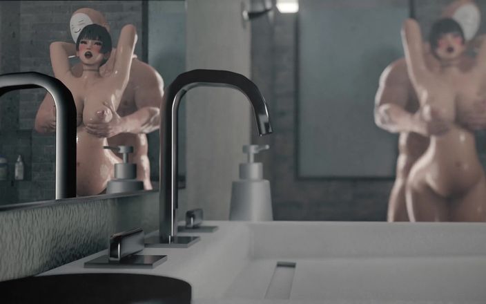 Velvixian 3D: Nyotengu Shower (pregnant Version)