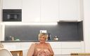 Older Lady Fun: Horny Blonde Granny Nicol Mandorla Masturbates in the Kitchen