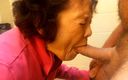 Cock Sucking Granny: Une mamie japonaise accro à la bite blanche