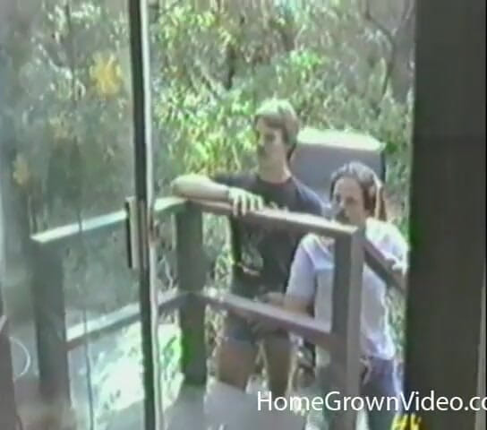 Homegrown Vintage: Two guys take it in turns on a small tits...